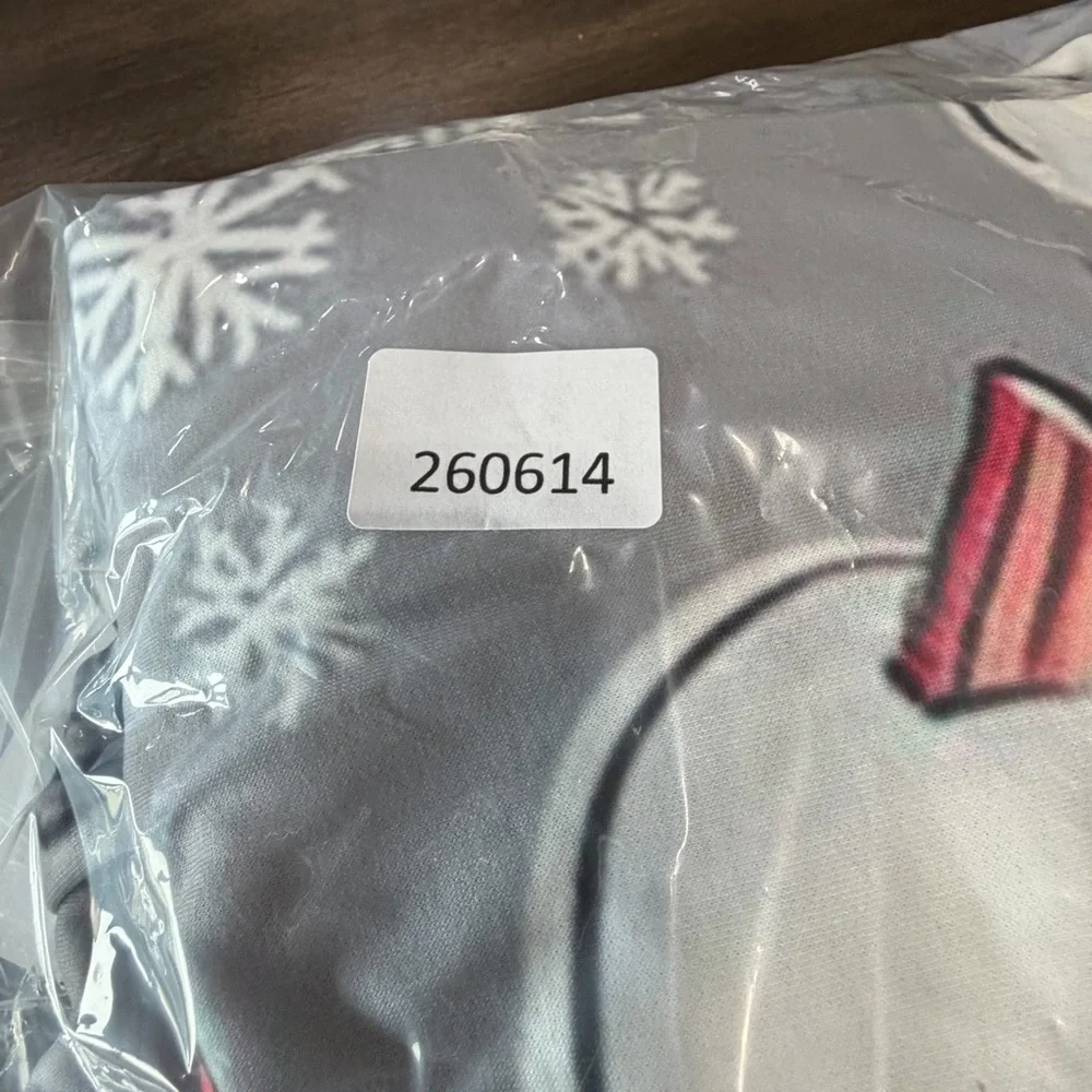 Women's Snowman Theme Jogger Style Pant Size L #260614